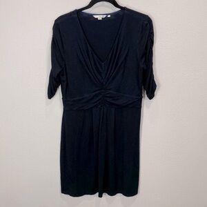 Boden jersey‎ Marion knit black tunic dress v neck